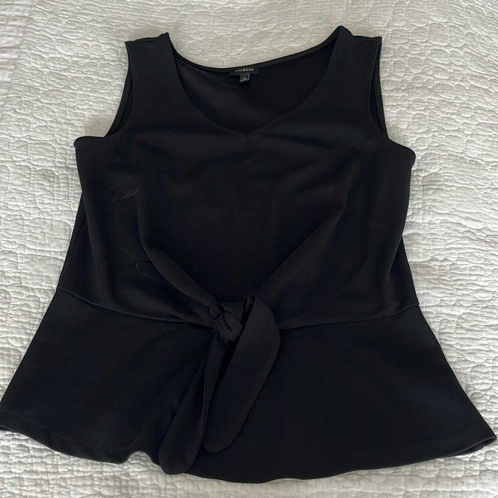 Black sleeveless top